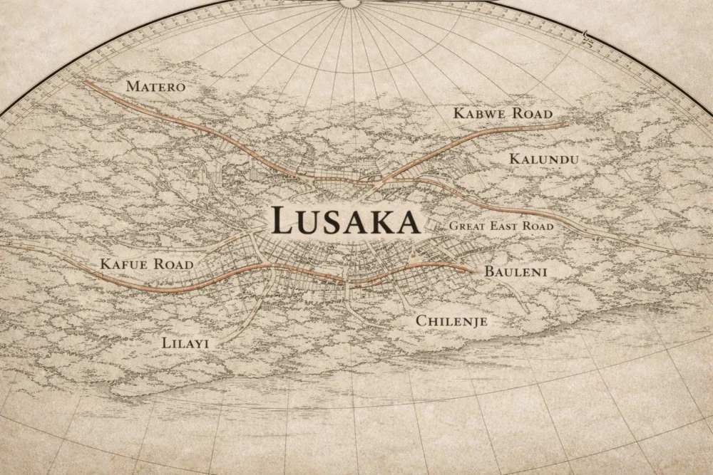 Lusaka, Gaborone, Johannesburg)